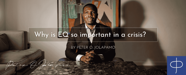 Peter O. Jolapamo on staying calm in a crisis