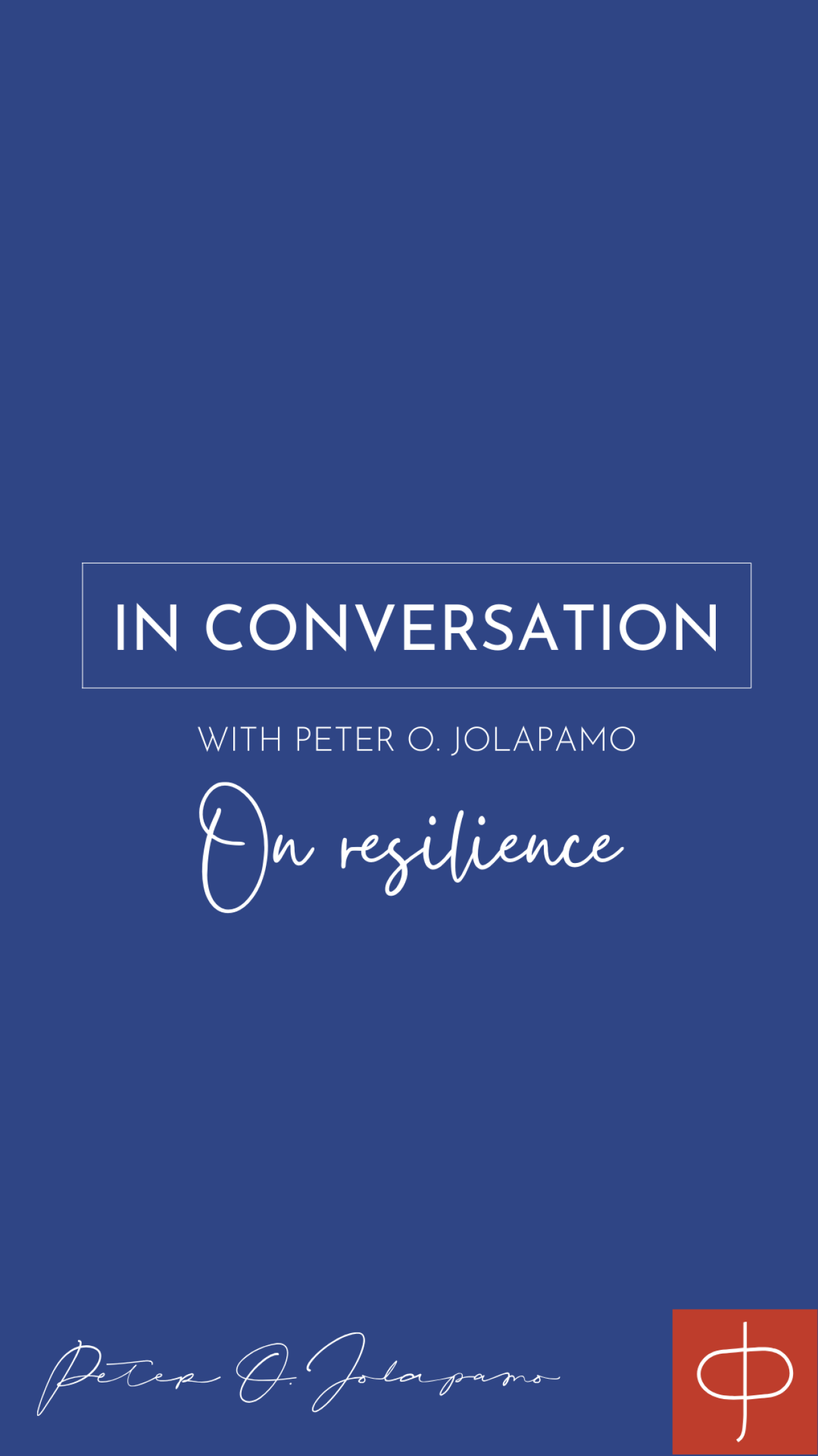Peter O. Jolapamo on resilience